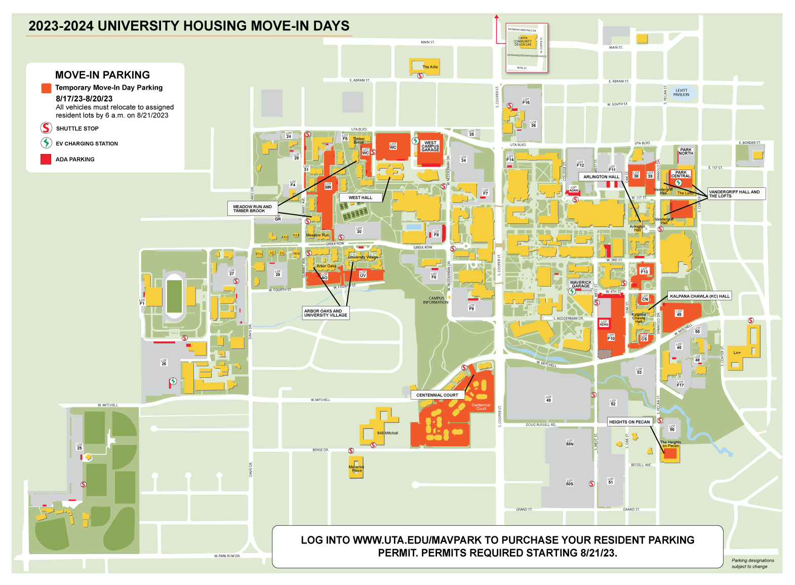 Image of move-in parking map